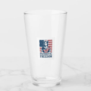 Patriotic Nurse Vector Graphic Tee Glass
