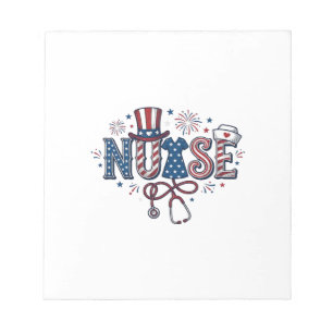 Patriotic Nurse Vintage Engraving Vector Design_1 Notepad