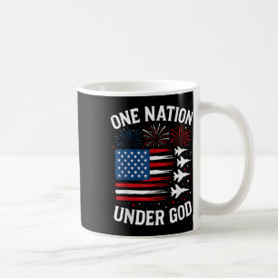 Patriotic One Nation Under God Boy 4th July Usa Fi Coffee Mug