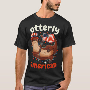 Patriotic Otterly American Flag 4th of July Otter T-Shirt