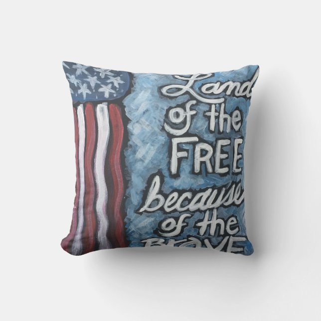 Patriotic  Outdoor Pillow (Front)