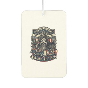Patriotic Outlaw Skull Sheriff Dark Patriot Skelet Car Air Freshener