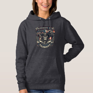 Patriotic Outlaw Skull Sheriff Dark Patriot Skelet Hoodie