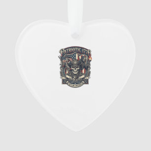 Patriotic Outlaw Skull Sheriff Dark Patriot Skelet Ornament