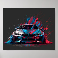 Patriotic Paint Splatter BMW