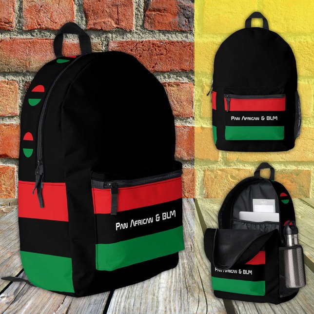 Patriotic Pan African Flag & Unia Symbol Printed Backpack (Creator Uploaded)