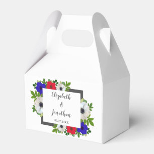 Patriotic Panda Anemone Wedding Favour Box