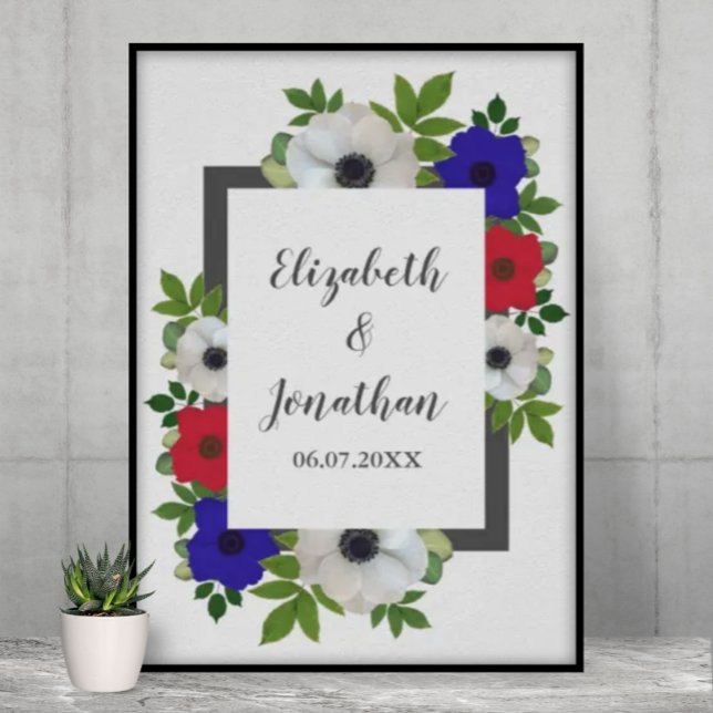 Patriotic Panda Anemone Wedding Poster (Creator Uploaded)