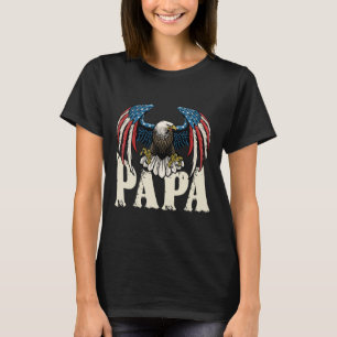 Patriotic Papa Bald Eagle Shirt Usa Flag 4th Of Ju