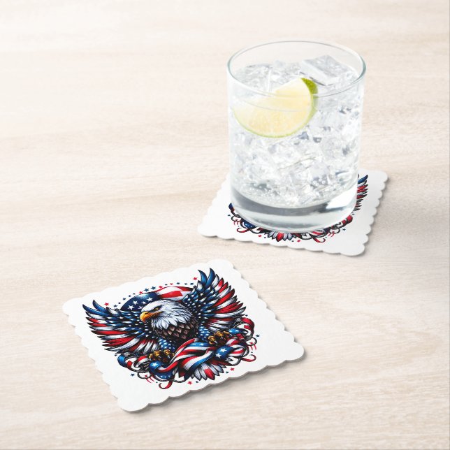Patriotic Paper Coasters (Insitu)