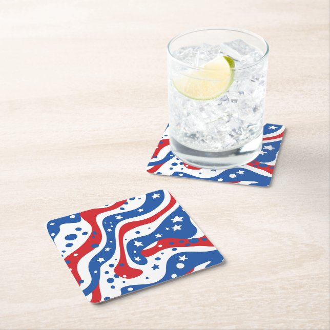 Patriotic Paper Coasters (Insitu)