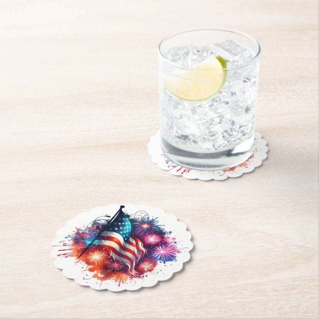 Patriotic Paper Coasters (Insitu)