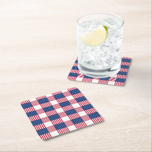 Patriotic Paper Drink Coaster