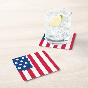 Patriotic Paper Drink Coaster