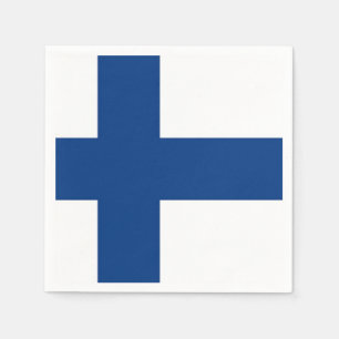 Patriotic paper napkins with Finland flag