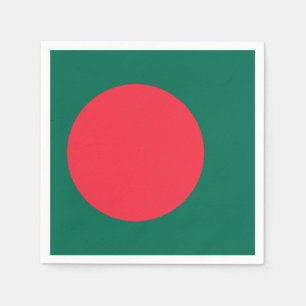 Patriotic paper napkins with flag of Bangladesh