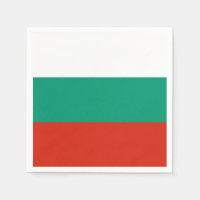 Patriotic paper napkins with flag of Bulgaria