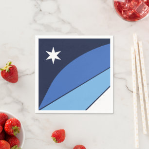 Patriotic paper napkins with flag of Columbia, SC