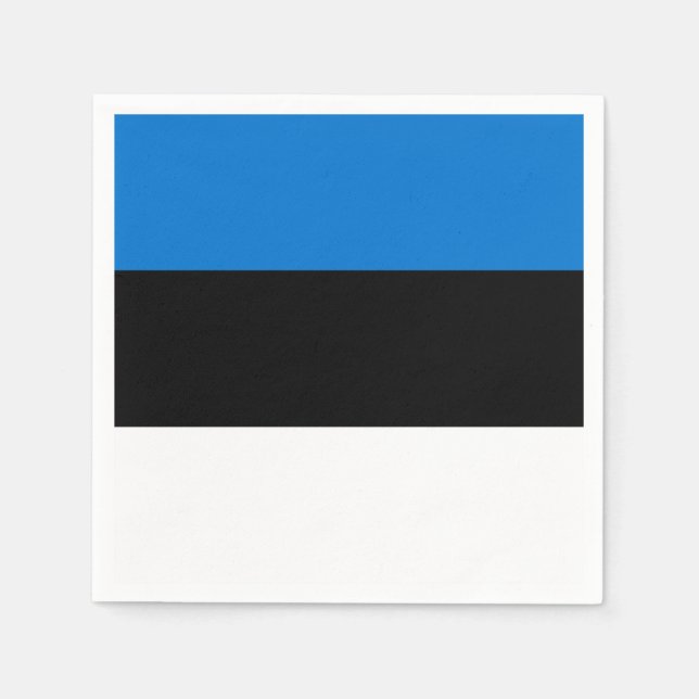 Patriotic paper napkins with flag of Estonia (Front)
