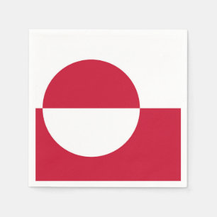 Patriotic paper napkins with flag of Greenland