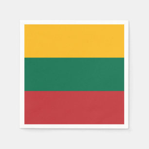 Patriotic paper napkins with flag of Lithuania