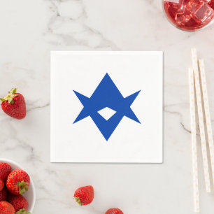 Patriotic paper napkins with flag of Toyota City