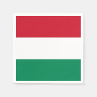 Patriotic paper napkins with Hungary flag