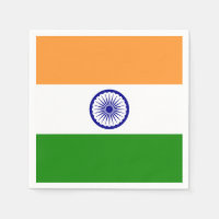 Patriotic paper napkins with India flag