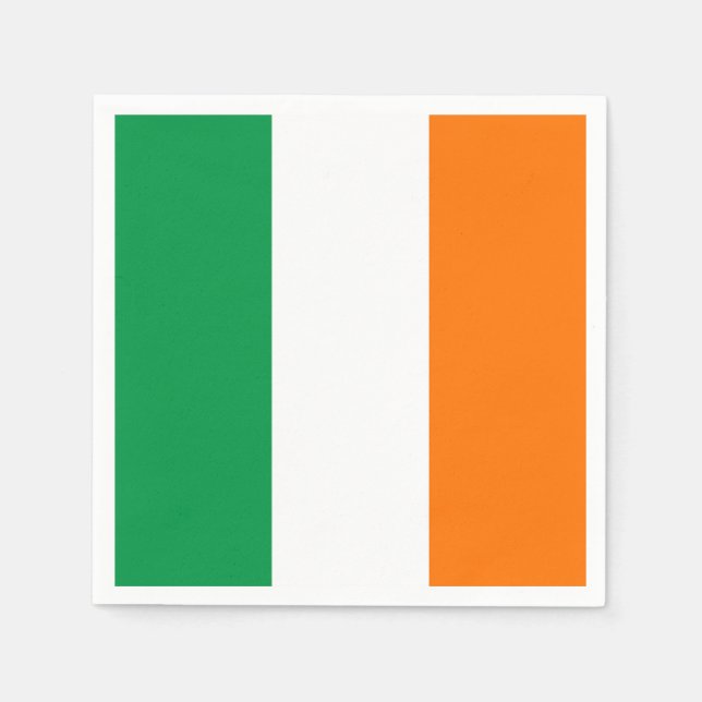 Patriotic paper napkins with Ireland flag (Front)