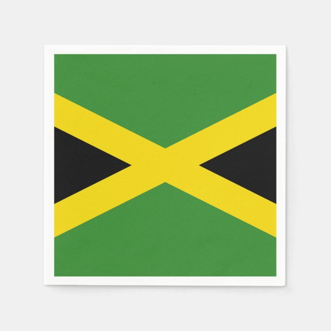 Patriotic paper napkins with Jamaica flag (Front)