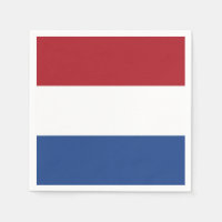 Patriotic paper napkins with Netherlands flag