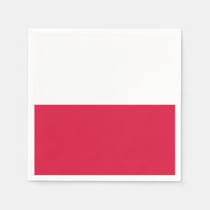 Patriotic paper napkins with Poland flag