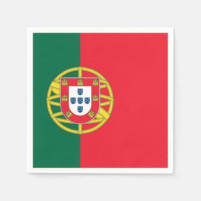Patriotic paper napkins with Portugal flag (Front)