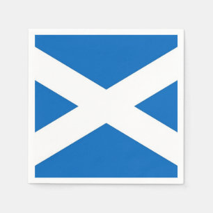 Patriotic paper napkins with Scotland flag