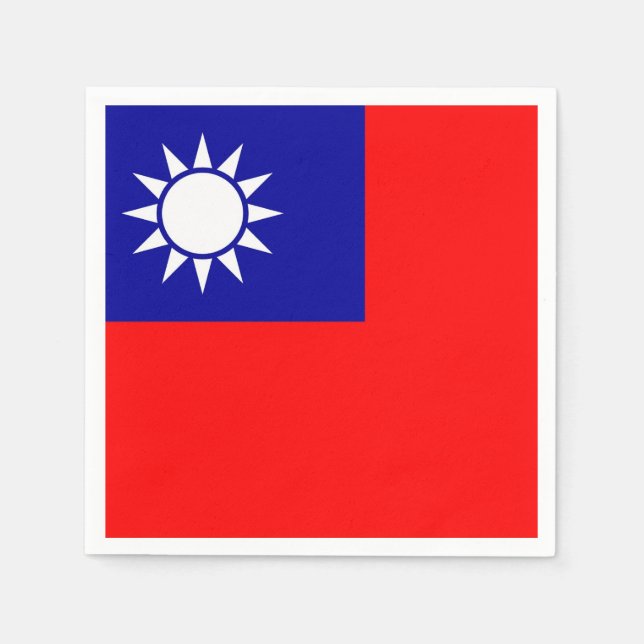 Patriotic paper napkins with Taiwan flag (Front)