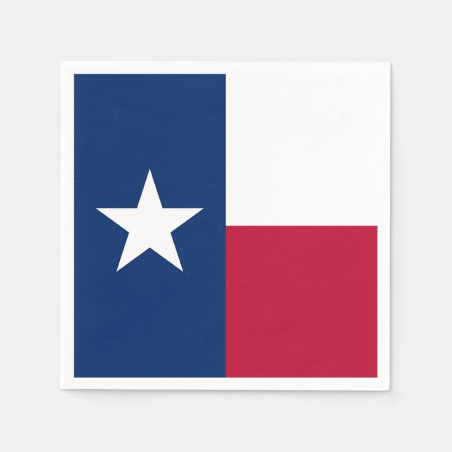 Patriotic paper napkins with Texas flag (Front)