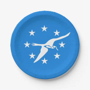 Patriotic paper plate with flag of Corpus Christi