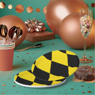 Patriotic paper plate with flag of Munich