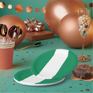 Patriotic paper plate with flag of Nigeria