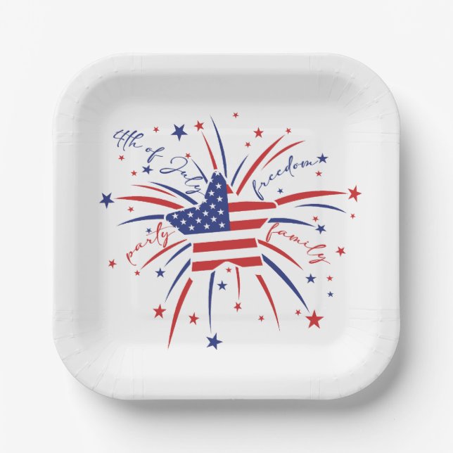 Patriotic Paper Plates (Front)