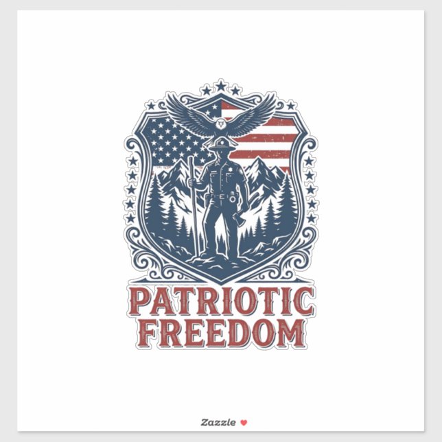 Patriotic Park Ranger Vector Graphic Tee_1 (Sheet)