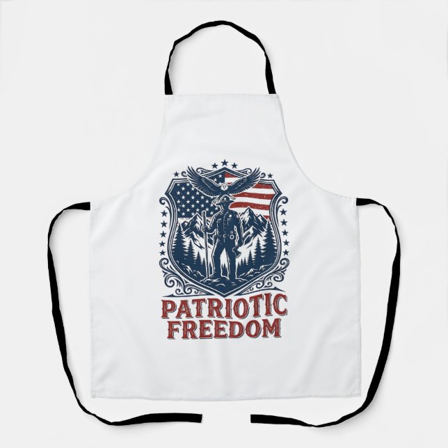 Patriotic Park Ranger Vector Graphic Tee_1 Apron (Front)