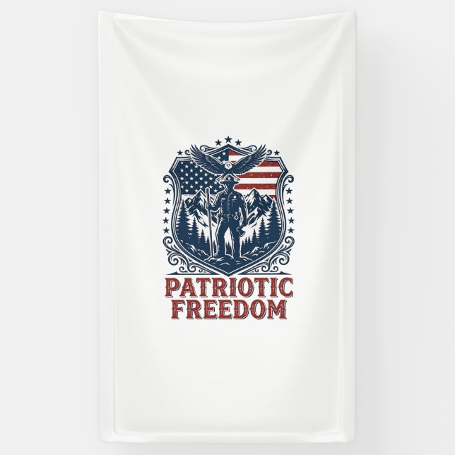 Patriotic Park Ranger Vector Graphic Tee_1 Banner (Vertical)
