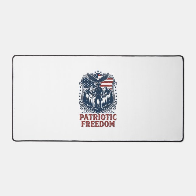 Patriotic Park Ranger Vector Graphic Tee_1 Desk Mat (Front)