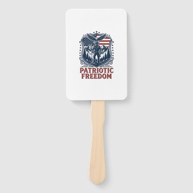 Patriotic Park Ranger Vector Graphic Tee_1 Hand Fan (Front)
