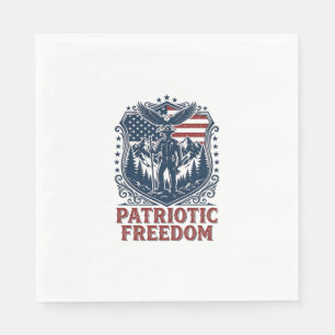 Patriotic Park Ranger Vector Graphic Tee_1 Napkin