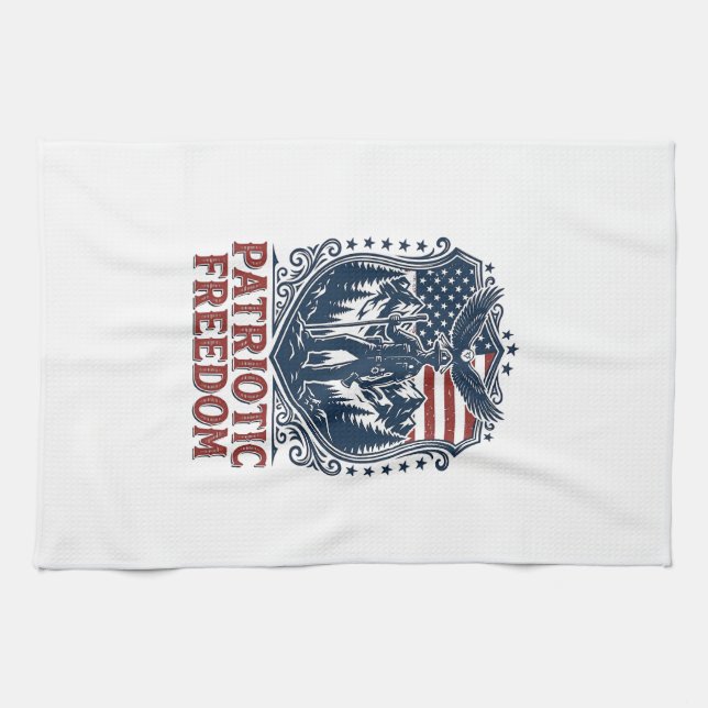 Patriotic Park Ranger Vector Graphic Tee_1 Tea Towel (Horizontal)