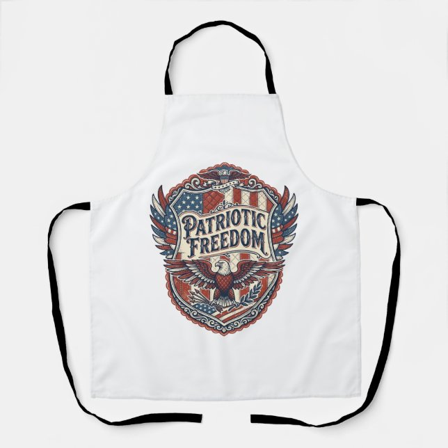 Patriotic Patchwork Artist Apron (Front)
