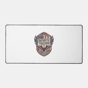 Patriotic Patchwork Artist Desk Mat