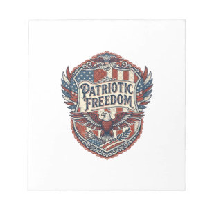 Patriotic Patchwork Artist Notepad